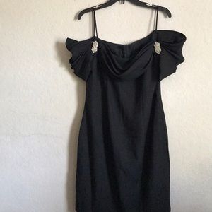 Hollywood Nites Black Strapless Cocktail Dress